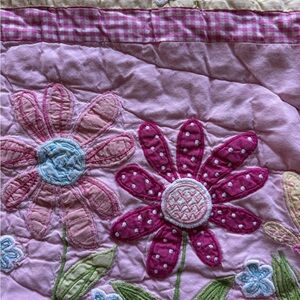Pink Floral Quilted Blanket - toddler